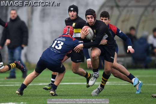 2020-02-09 Amatori Union Rugby Milano U16-Rugby Rovato 77